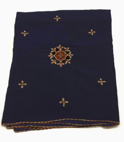 embroidery blue chadar