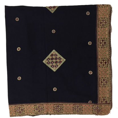 black embroidered shawl