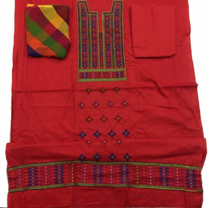 red balochi dress