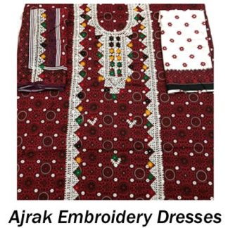 Ajrak Embroidery Dresses