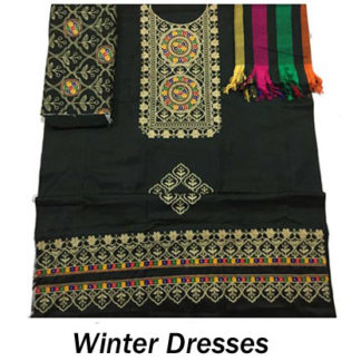 Embroidered Winter Dresses